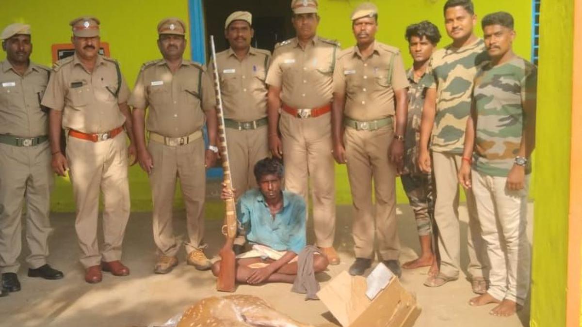 Man arrested for poaching spotted deer in Cauvery South Wildlife Sanctuary in Hosur