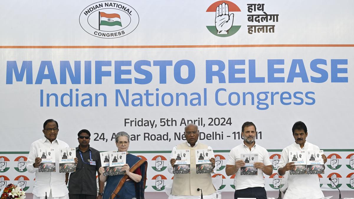 Congress manifesto promises to thoroughly review Modi government’s policies