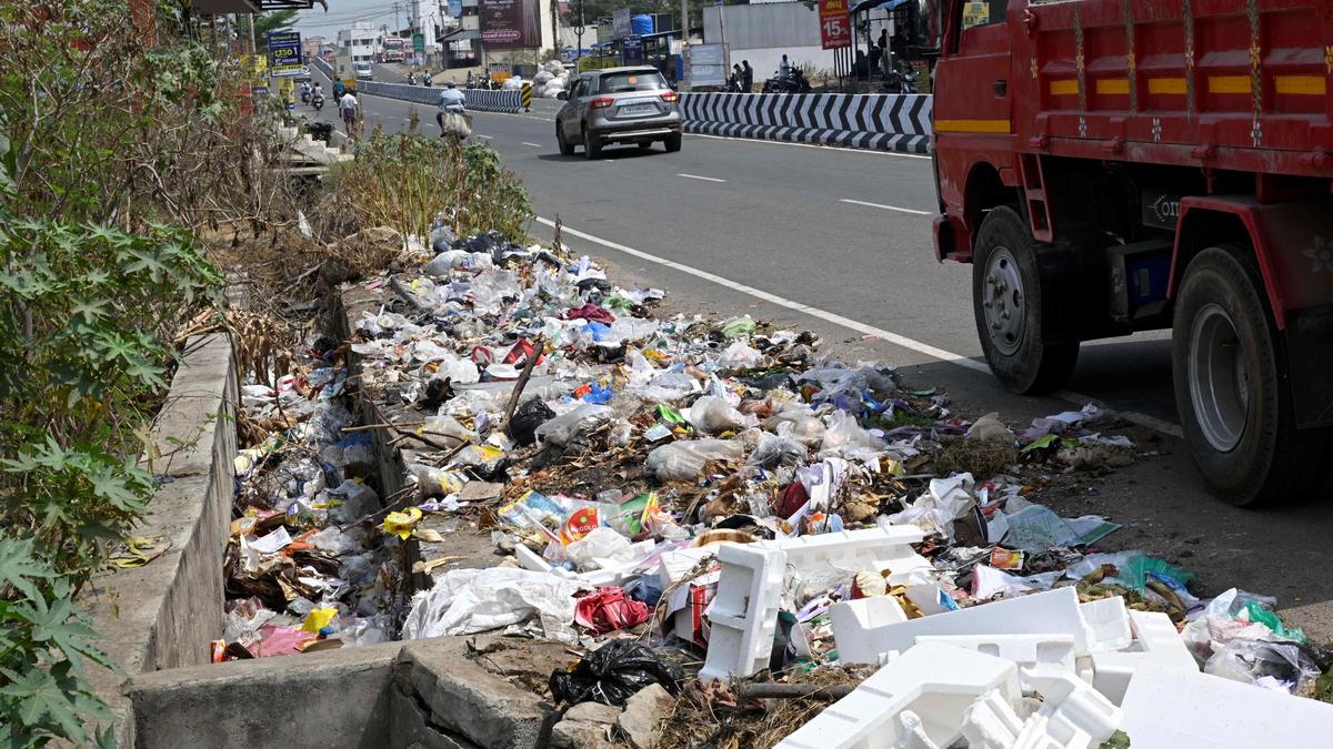 Widespread roadside and field dumping of garbage, largely plastic, is affecting rural life in Erode