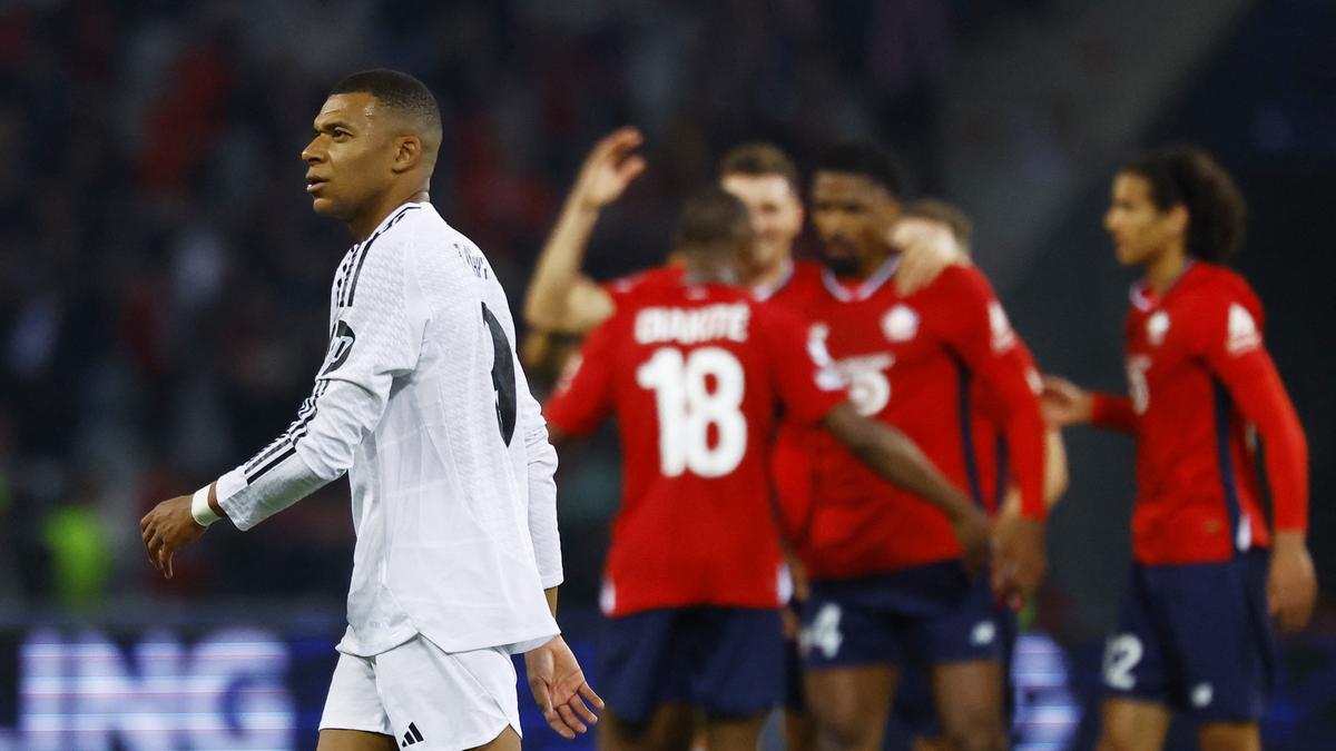 Real Madrid suffers shock defeat to Lille in Champions League as Mbappe comes off bench