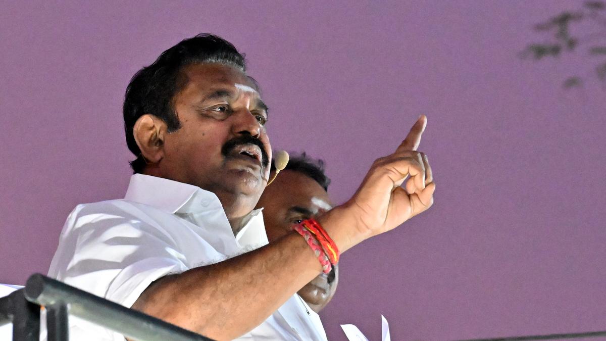 AIADMK leader Palaniswami deplores ‘blocking’ of Tamil news channel’s telecast on Arasu cable network