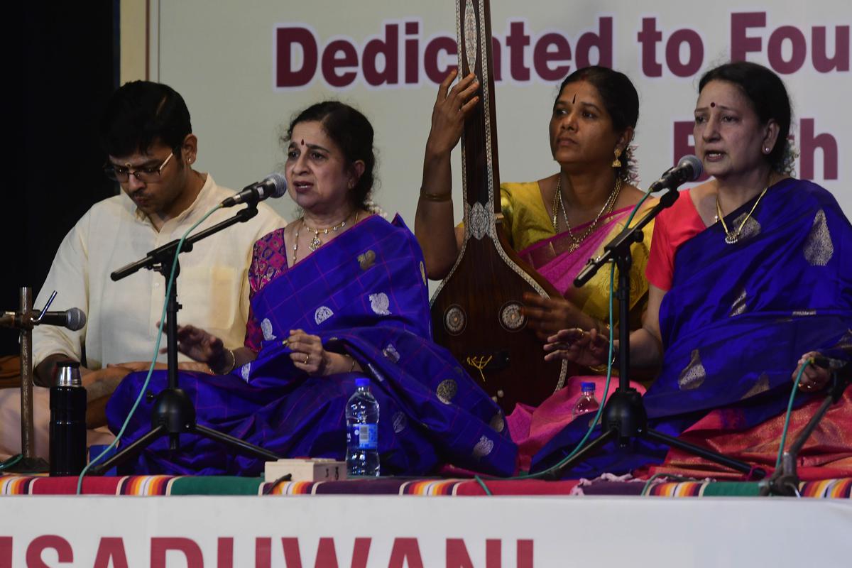 Vocal tribute concert by LAKSHMI RANGARAJAN and SUBHASHINI PARTHASARATHY at  Hamsadhwani on the occasion of the Birth centenary celebrations of legendary Carnatic musician T.M. THIYAGARAJAN in June 2023. 