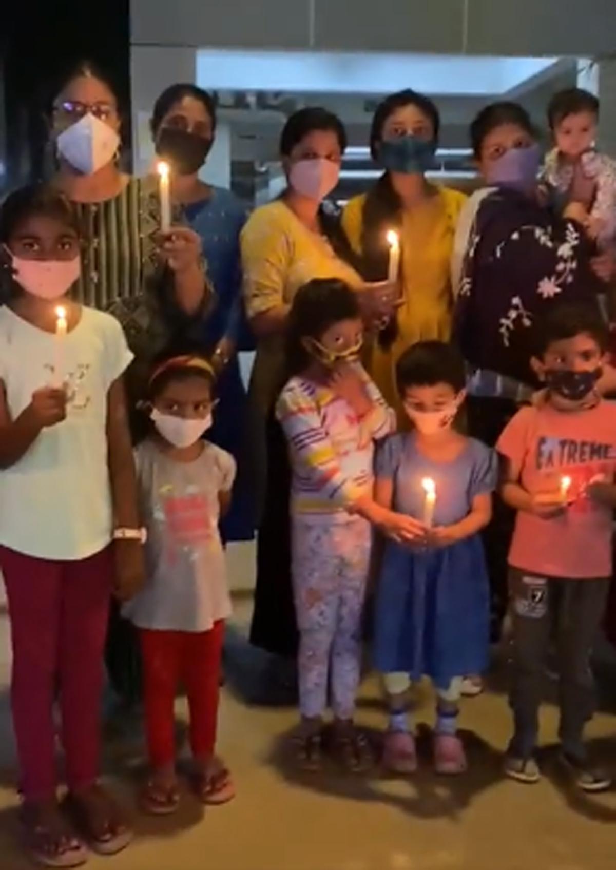 Children hold candlelight protest after missing school owing to traffic jam 