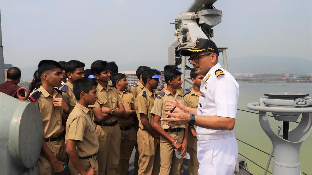 Hyderabad students visit ENC Vizag as part of Navy Day 2024 activities