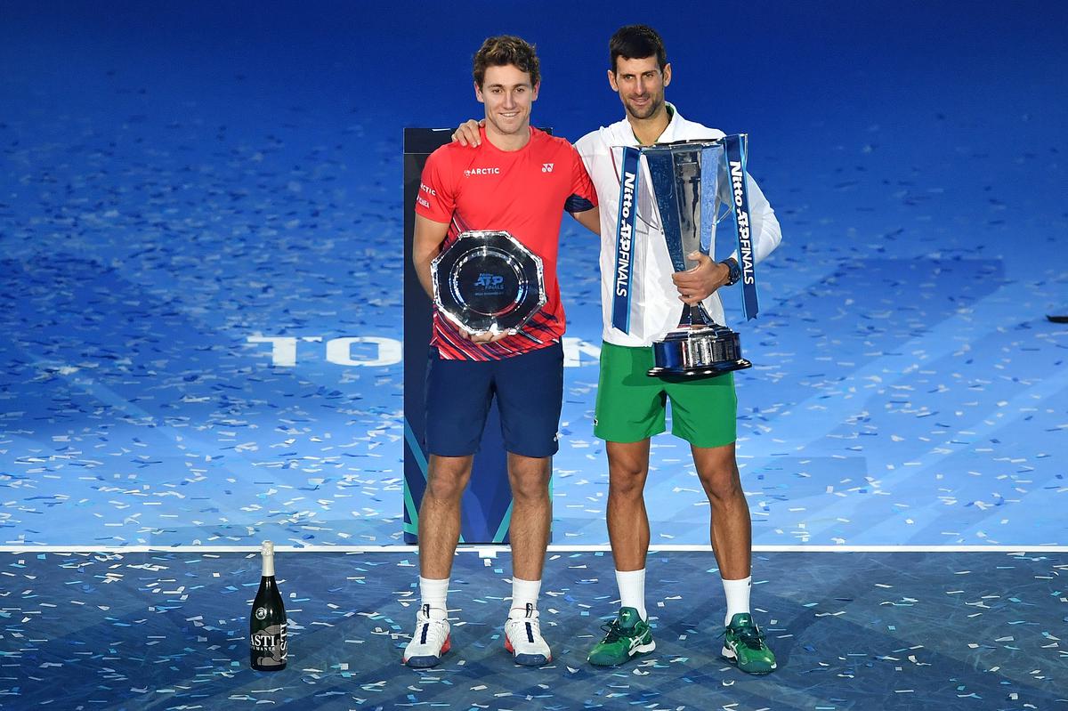 Djokovic matches Federers record with 6th ATP Finals title