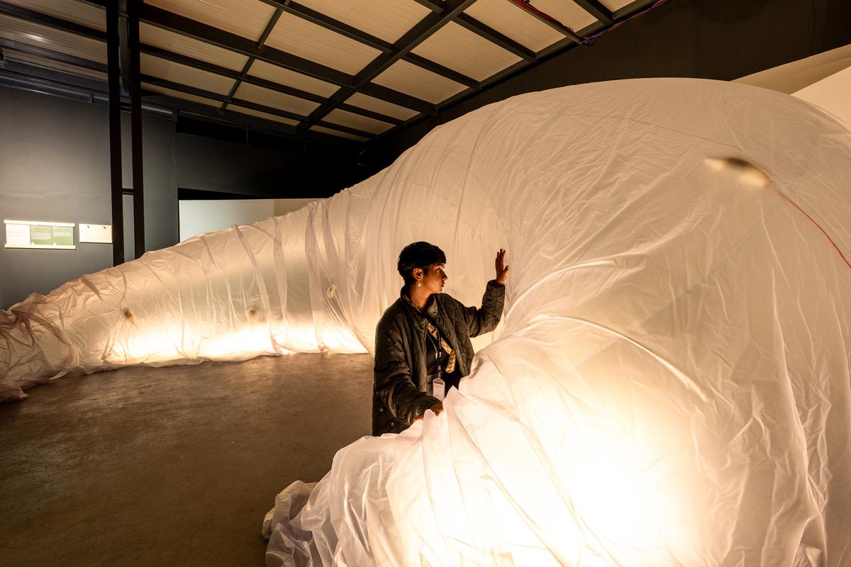 Stuff Change, a multisensory inflatable installation about stomachs by 
Denisa Pubalova and Lea Luka Sikau