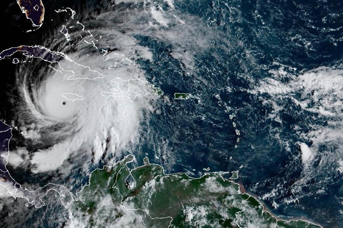 This satellite image provided by the National Oceanographic and Atmospheric Administration shows Hurricane Melissa,  on October 25, 2025 This satellite image provided by the National Oceanographic and Atmospheric Administration shows Hurricane Melissa,  on October 25, 2025