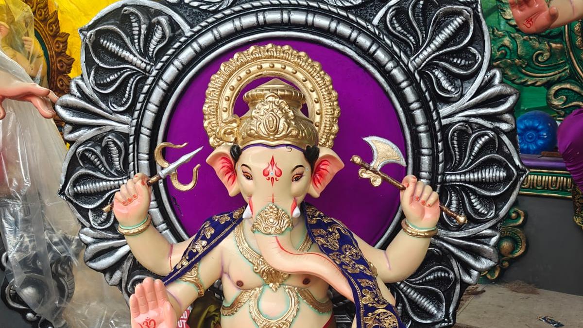 The PoP Ganesha idols with a touch of sparkle in Hyderabad