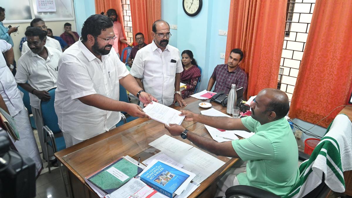 Sabarinadhan files nomination for Thiruvananthapuram Corporation polls