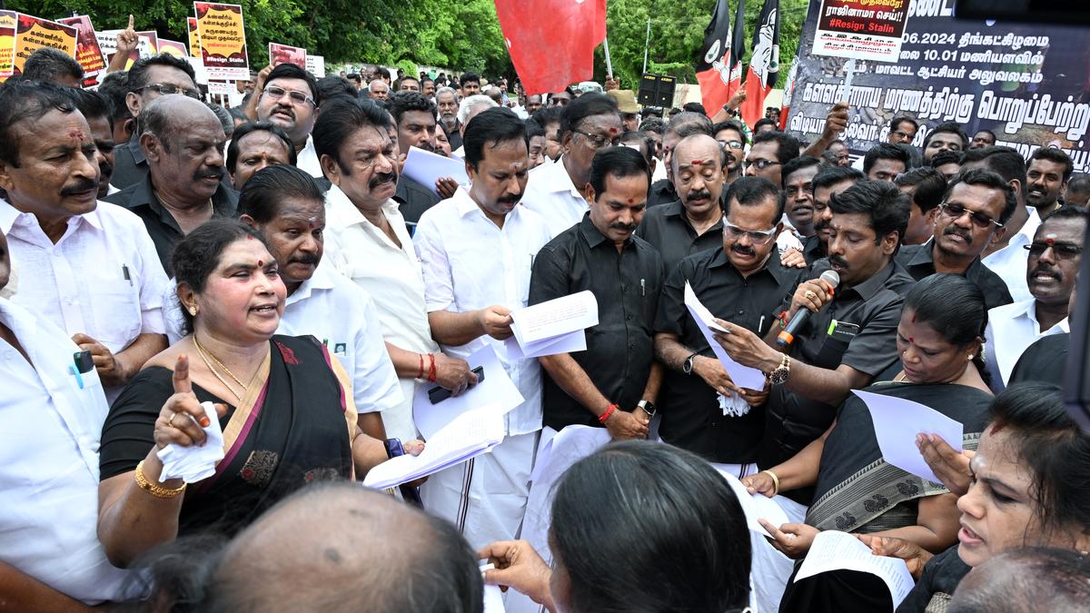 AIADMK demands resignation of Stalin for Kallakurichi hooch tragedy