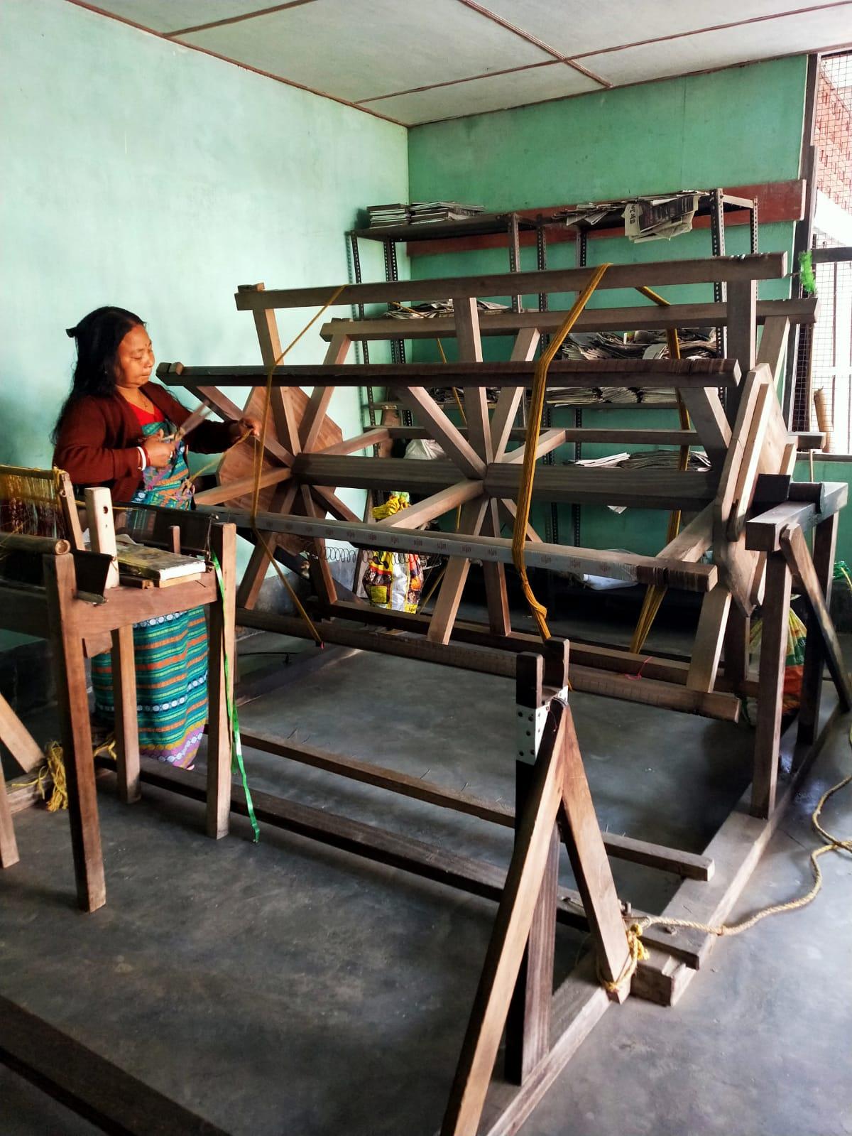 A loom set up in Chirang A loom set up in Chirang