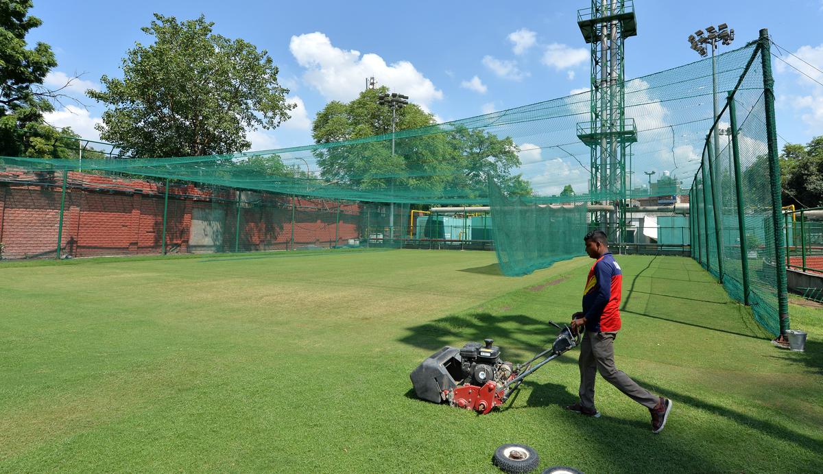 The revamped practice area at the Arun Jaitley Cricket Stadium in New Delhi.