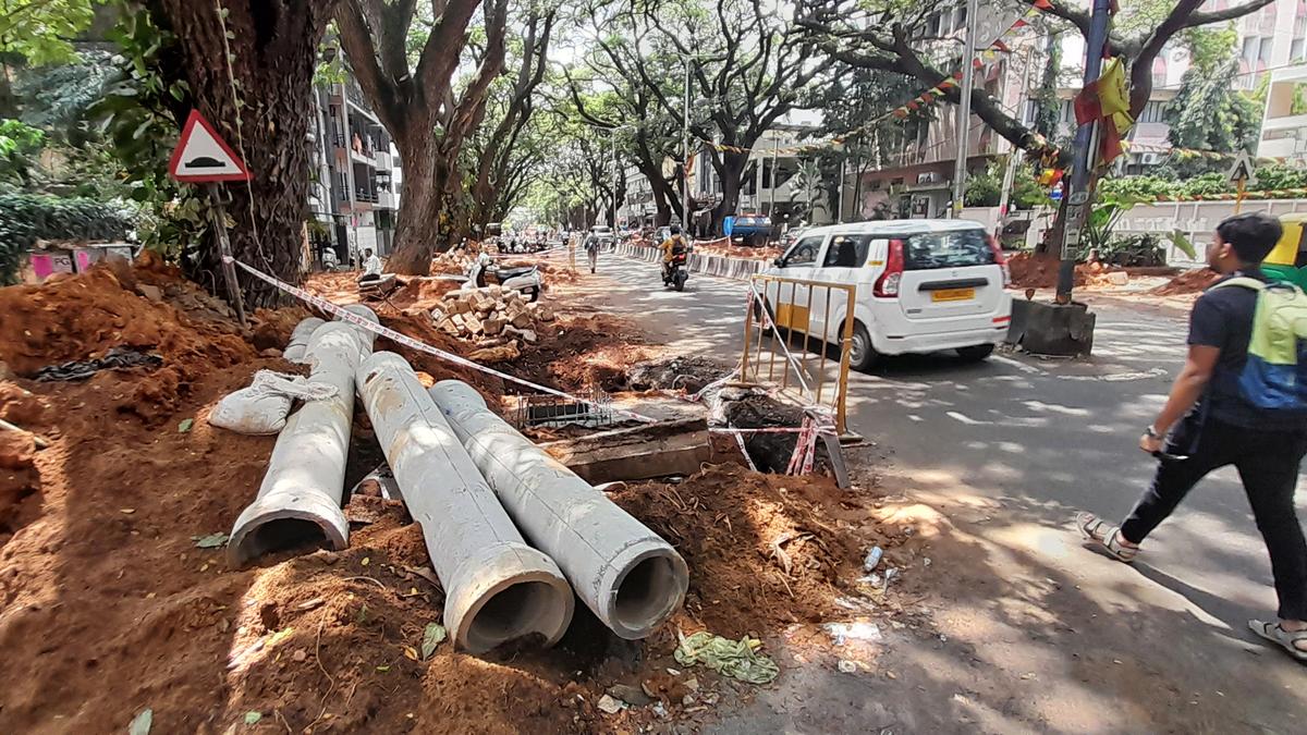 Businesses, traffic affected by white-topping work in Basavanagudi