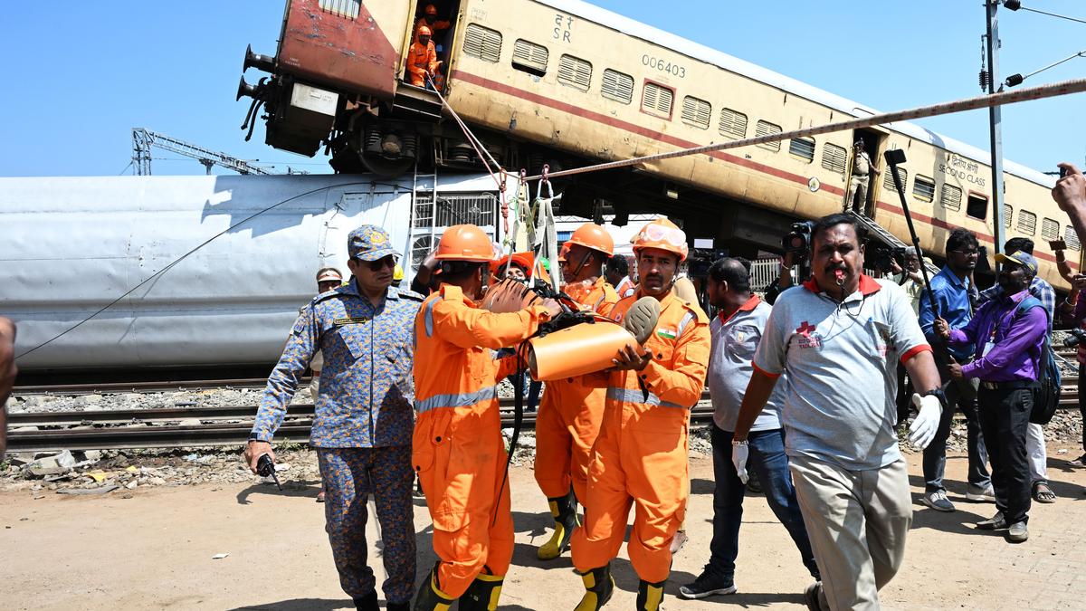 Train accident rescue drill conducted at Koodal Nagar railway station