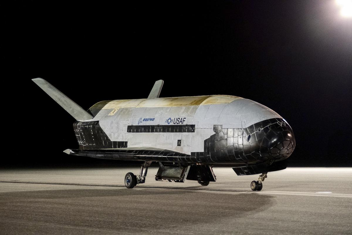 Unmanned, solar-powered U.S. space plane back after 908 days