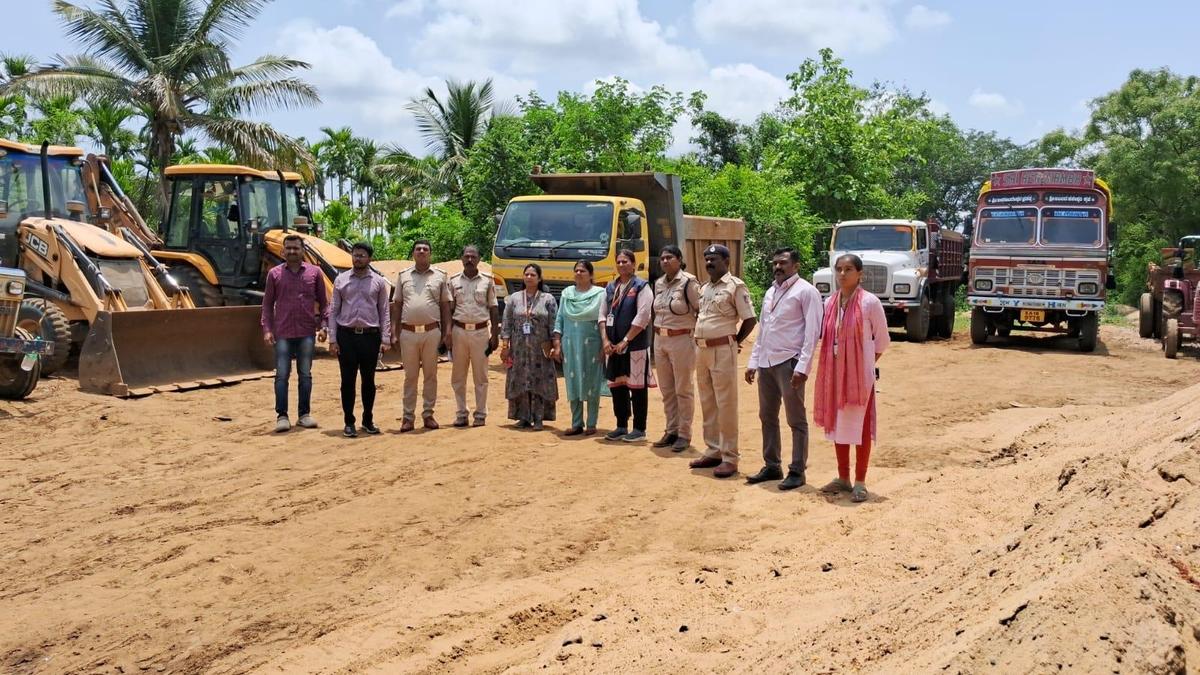 Lokayukta officials conduct raids at 25 locations in Shivamogga, seize 17,000 metric tonnes of illegally extracted sand