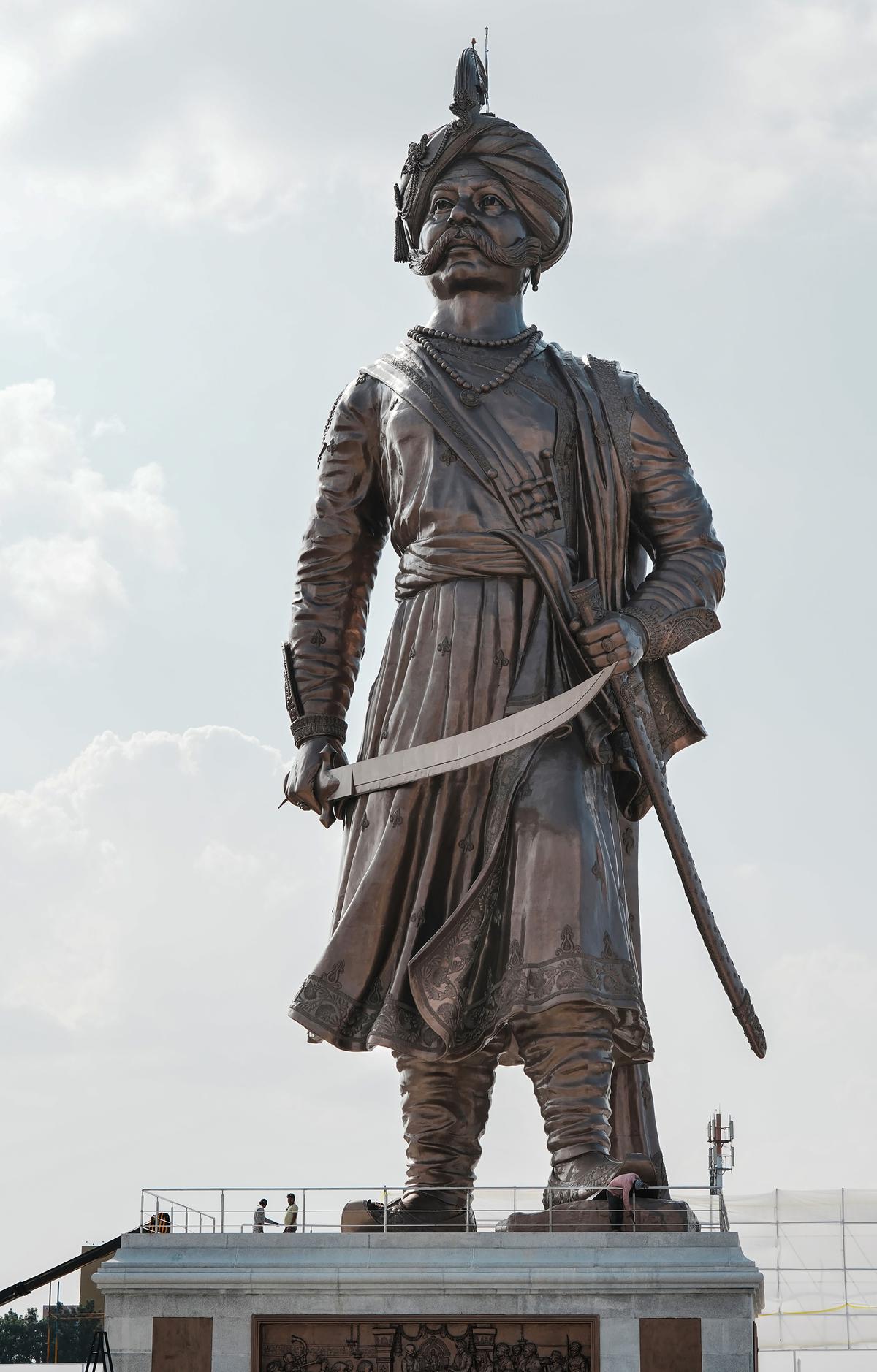 108 feet statue of Nadaprabhu Kempegowda at Kempegowda International Airport in Bengaluru.