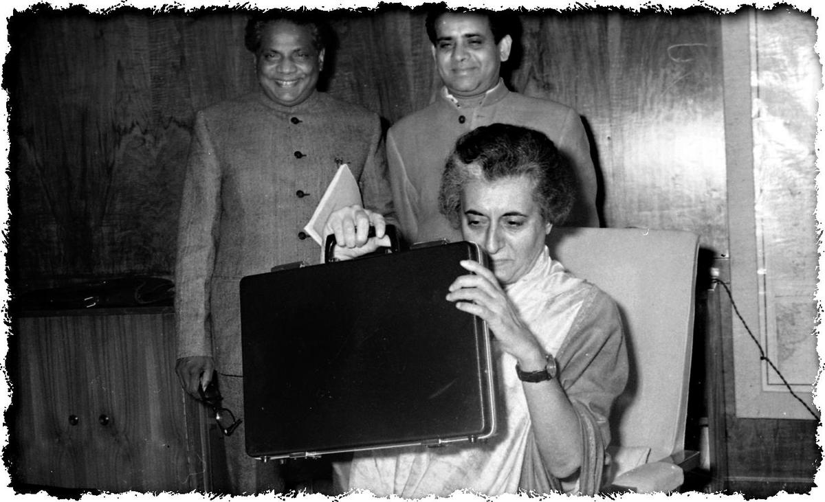 Former Prime Minister Indira Gandhi getting ready to present the Union Budget on February 28, 1970. She was the first woman FM to present a Budget.