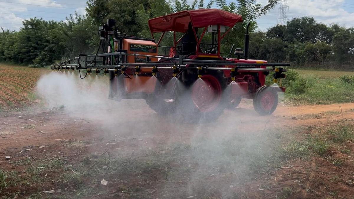 Integrating AI into farm machinery, this semi-automated tractor by UAS-B reduces driver’s role to a minimum