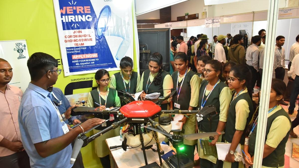 Students elated at witnessing different types of drones at Amravati summit