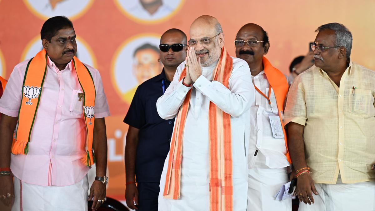 Amit Shah pitches for continuation of NDA Government, attacks INDIA bloc at Karaikal - The Hindu