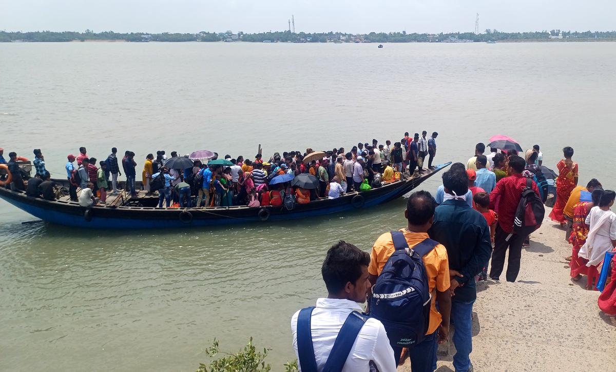 A ferry ride from Godkhali to Gosaba.