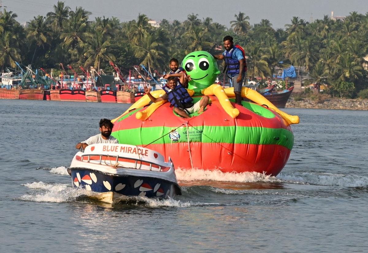 Blue Miracle Water Sports has opened water sports facilities on the banks of the Netravathi at Adam Kudru.