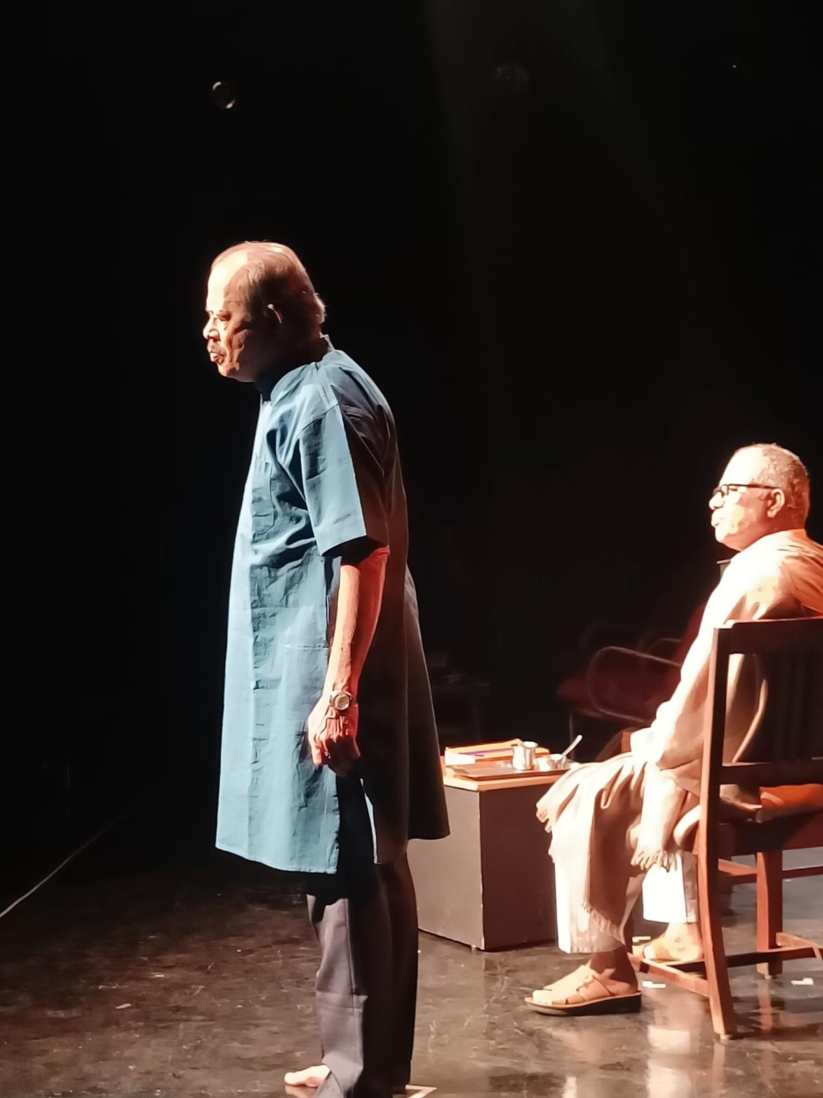 Scenes from a play staged at the Mysore Science Theatre Festival 