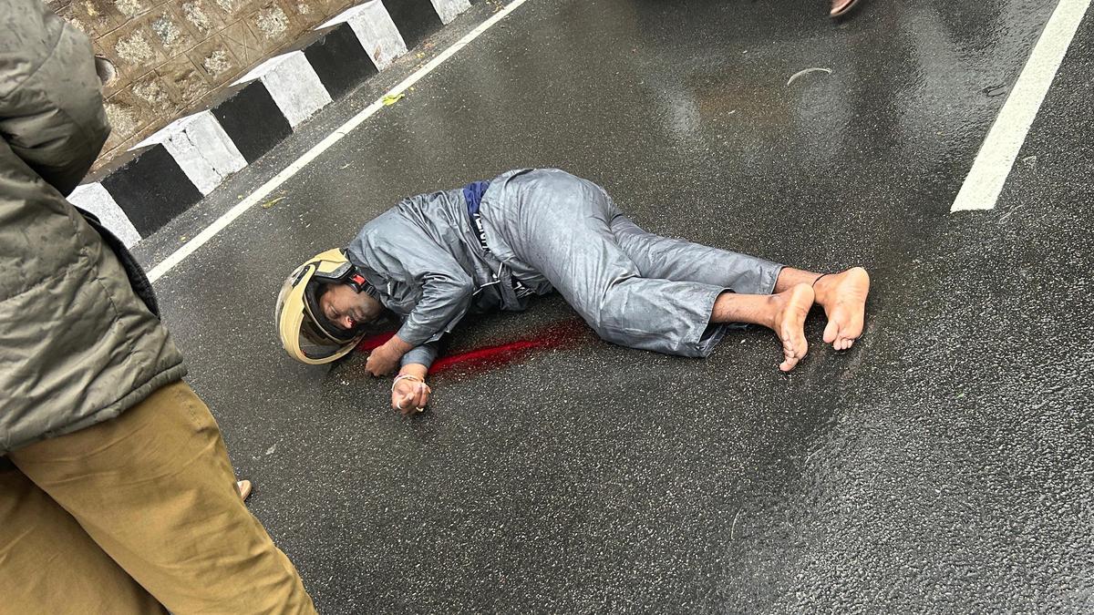 Youth sustains injuries in a rockfall on Tirumala Ghat Road