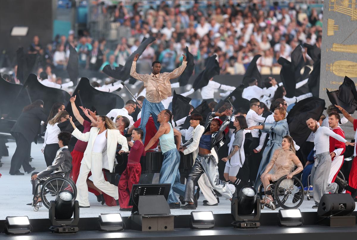 A general view as Discord, perform the opening act during the opening ceremony of the Paris 2024 Summer Paralympic Games at Place de la Concorde in Paris, France on August 28, 2024. 