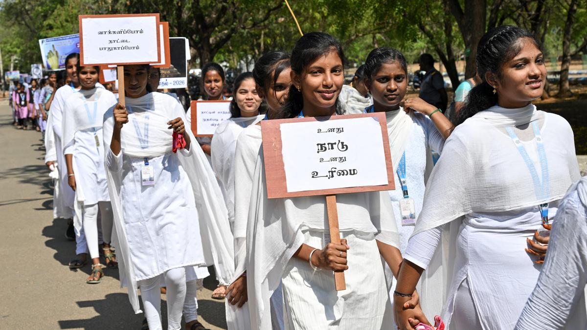 Students, women self help groups participate in voter awareness campaigns