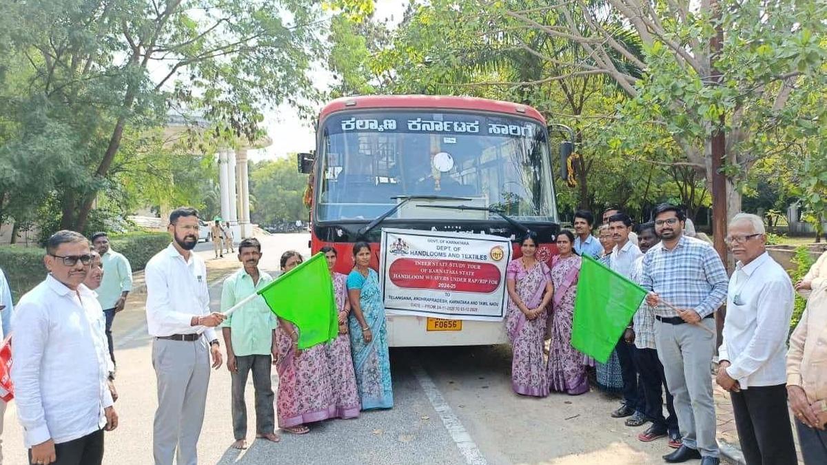 66 weavers embark on a study tour of Andhra Pradesh, Tamil Nadu