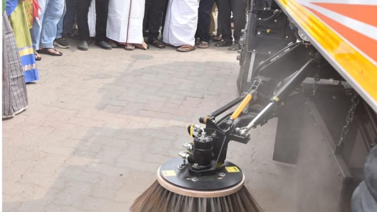 Corporation gets truck-mounted road sweeping machine at ₹ 85.87 lakh