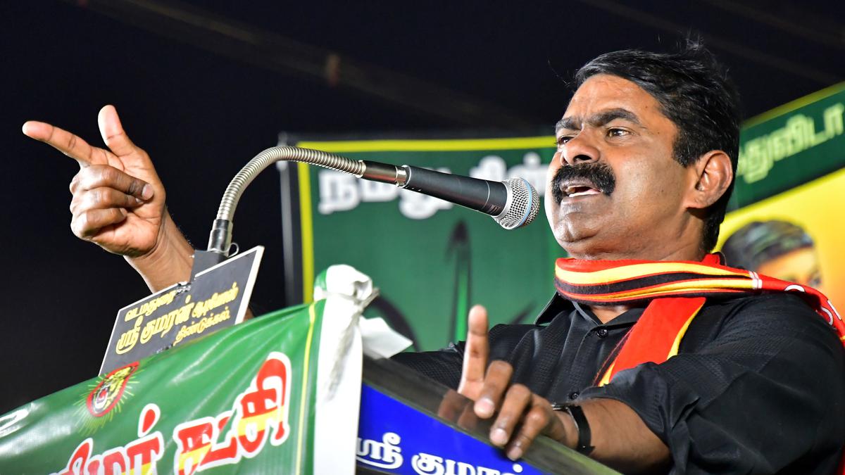 Naam Tamilar Katchi leader Seeman booked for threatening migrant workers during Erode (East) bypoll campaign