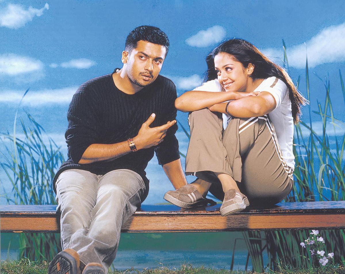 Suriya and Jyotika during the promotions of ‘Perazhagan’ in 2004