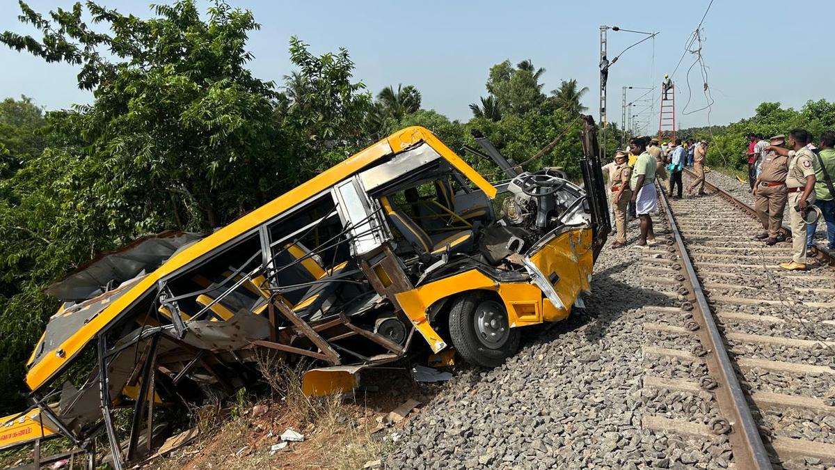 At least two children killed as train rams into school van at Semmankuppam