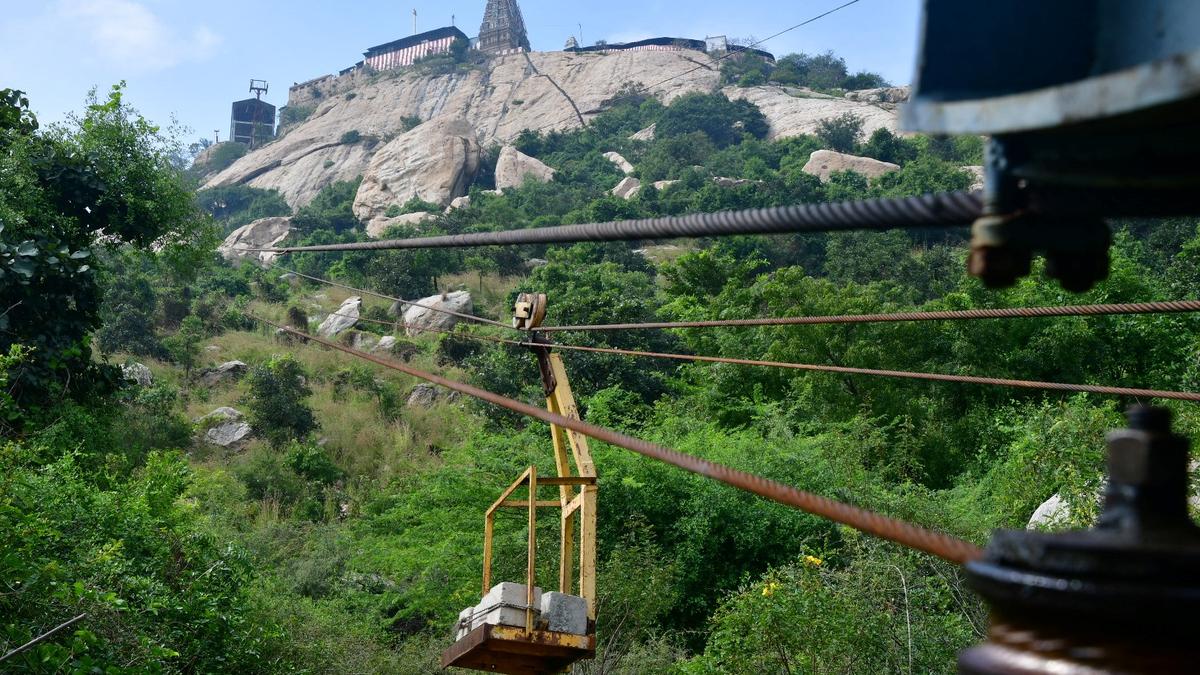 Trial run for rope car in Sholinghur on April 14 The Hindu
