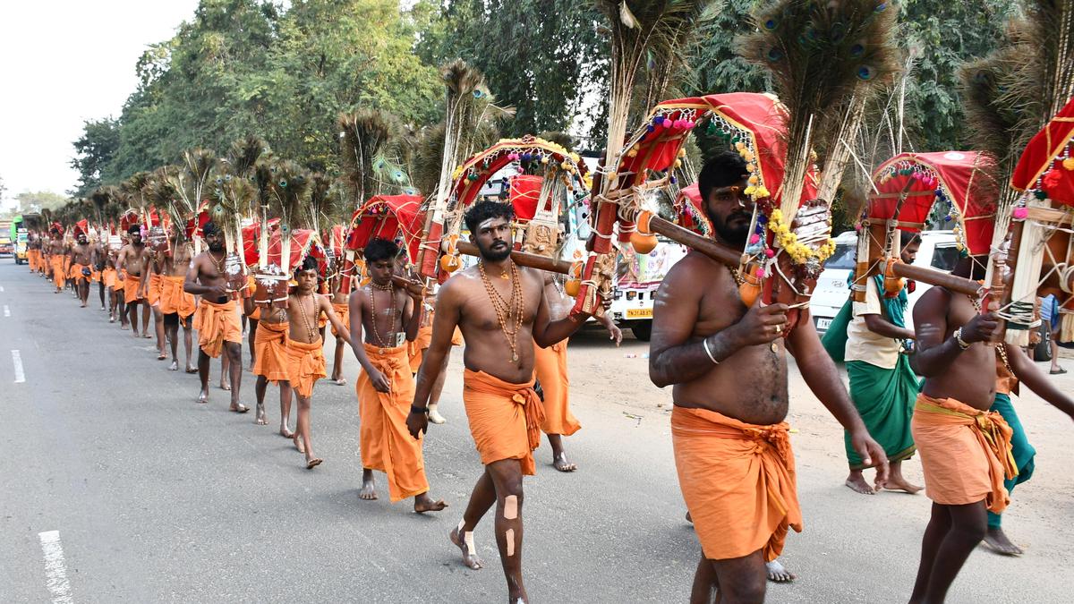 Devotees go on padayatra to Palani for ‘Thai Poosam’