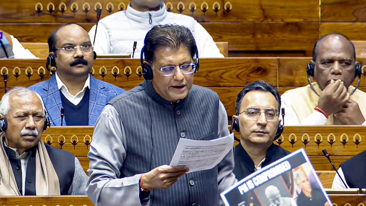 Agriculture, dairy sectors completely protected in trade deal with U.S.: Piyush Goyal tells Lok Sabha
