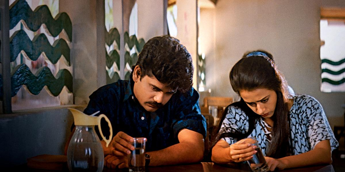 Nagarjuna and Amala in the film