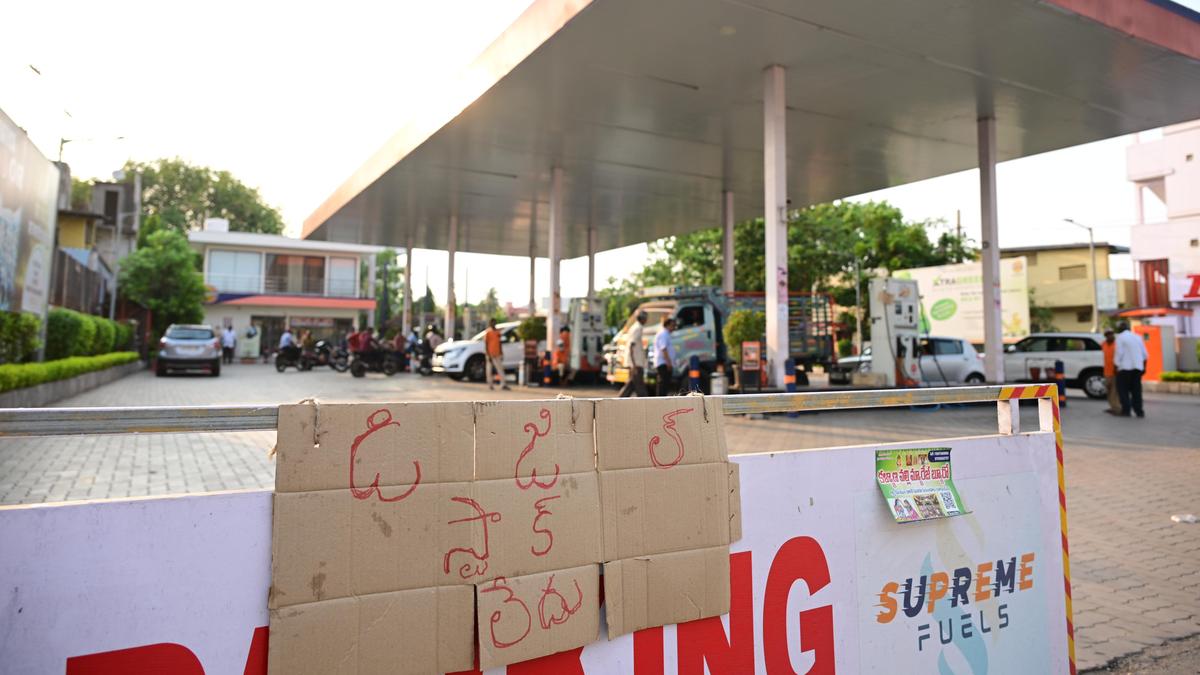 Shuttered filling stations, restricted sales fuel anxiety in Andhra Pradesh