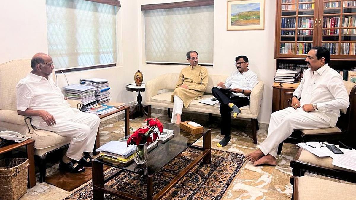 Ahead of INDIA meet, Uddhav calls on Sharad Pawar