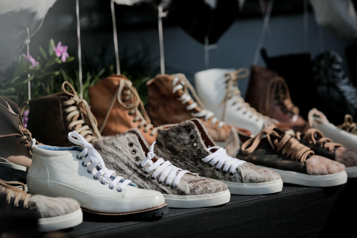 Sneakers on display at the SneakinOut event by SoleSearch