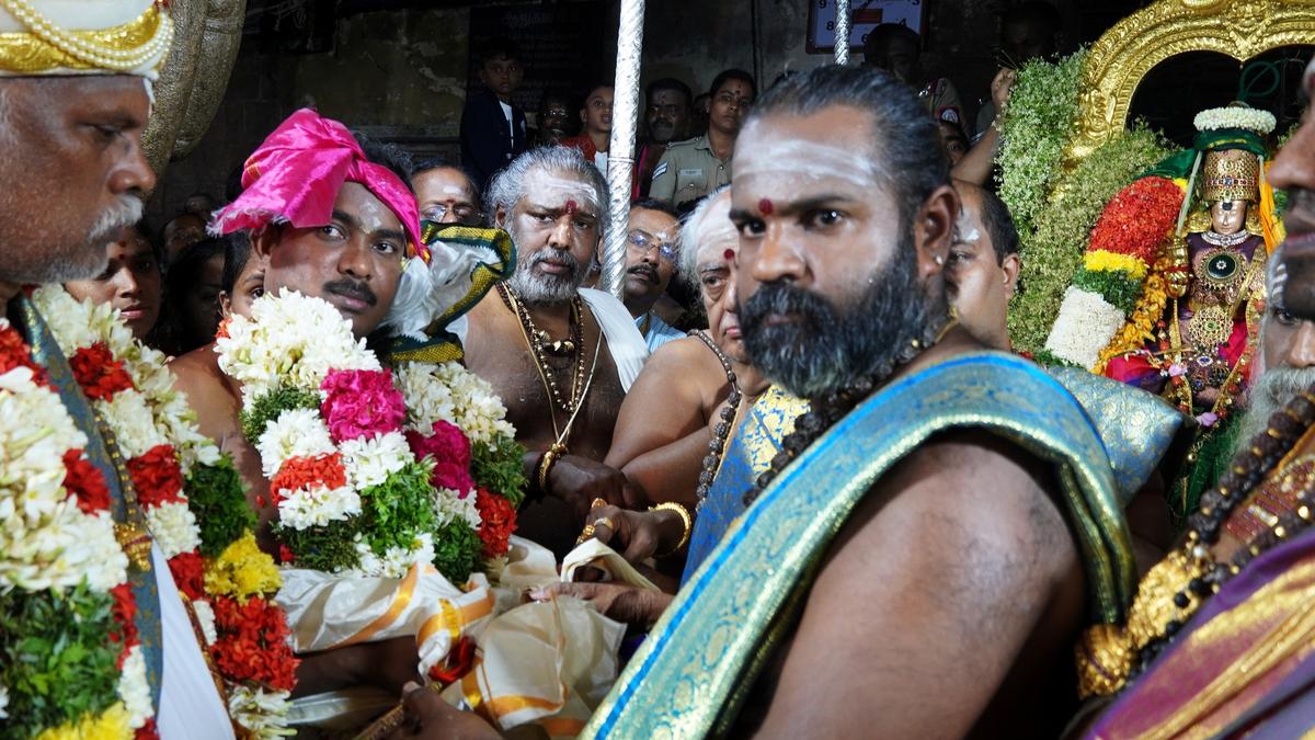 Pattabishekam for Goddess Meenakshi performed