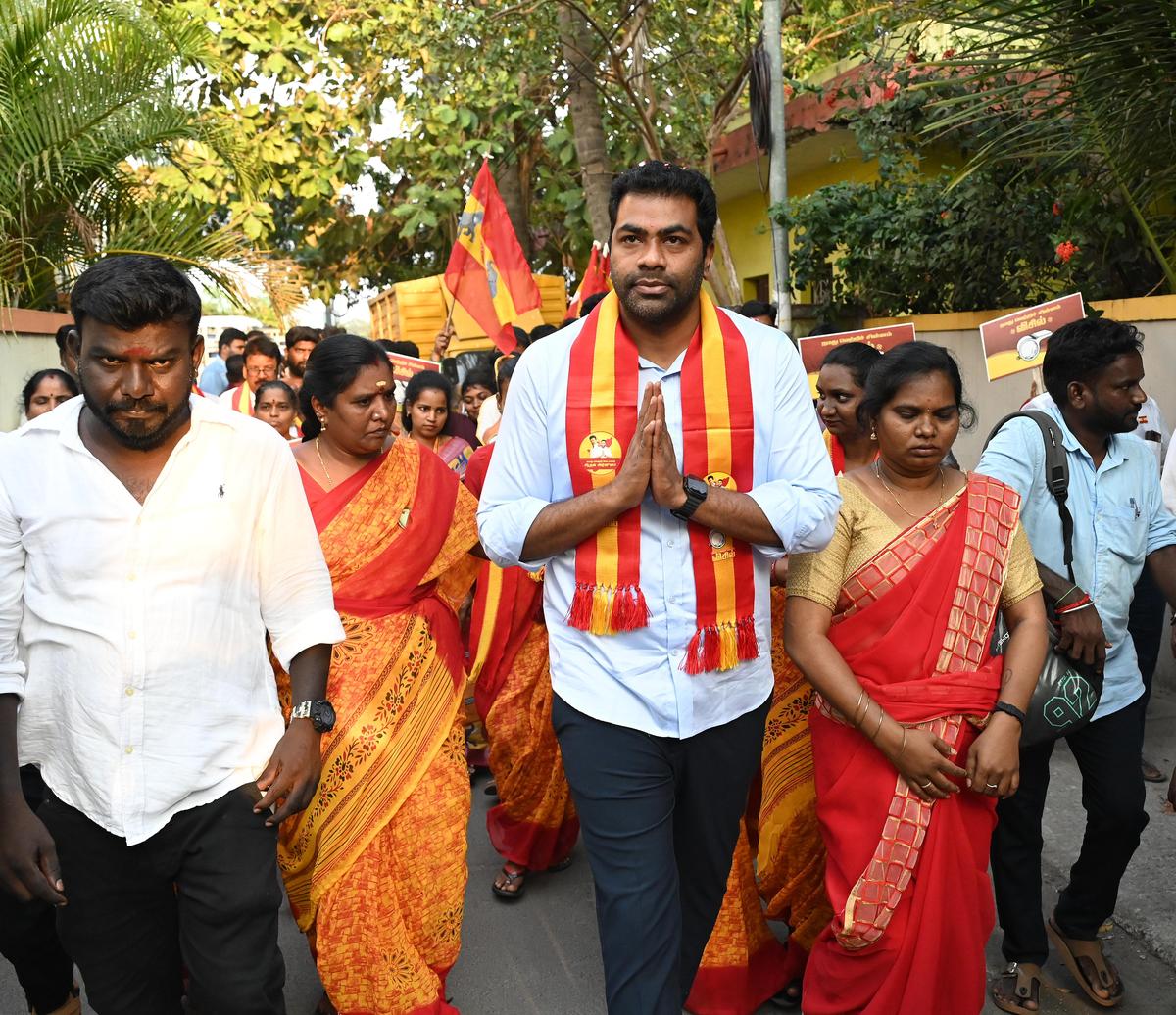 TVK candidate Aadhav Arjuna alleges distribution of ₹10,000 cash for votes by DMK in Villivakkam constituency