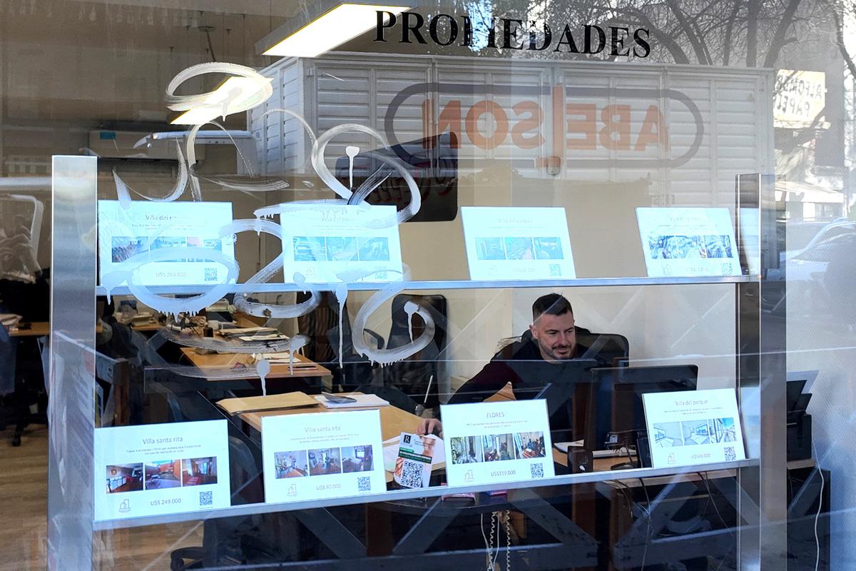 Juan Verzero, owner of Buenos Aires broker Succeso Propiedades sits at his office in Buenos Aires, Argentina on July 12, 2024.