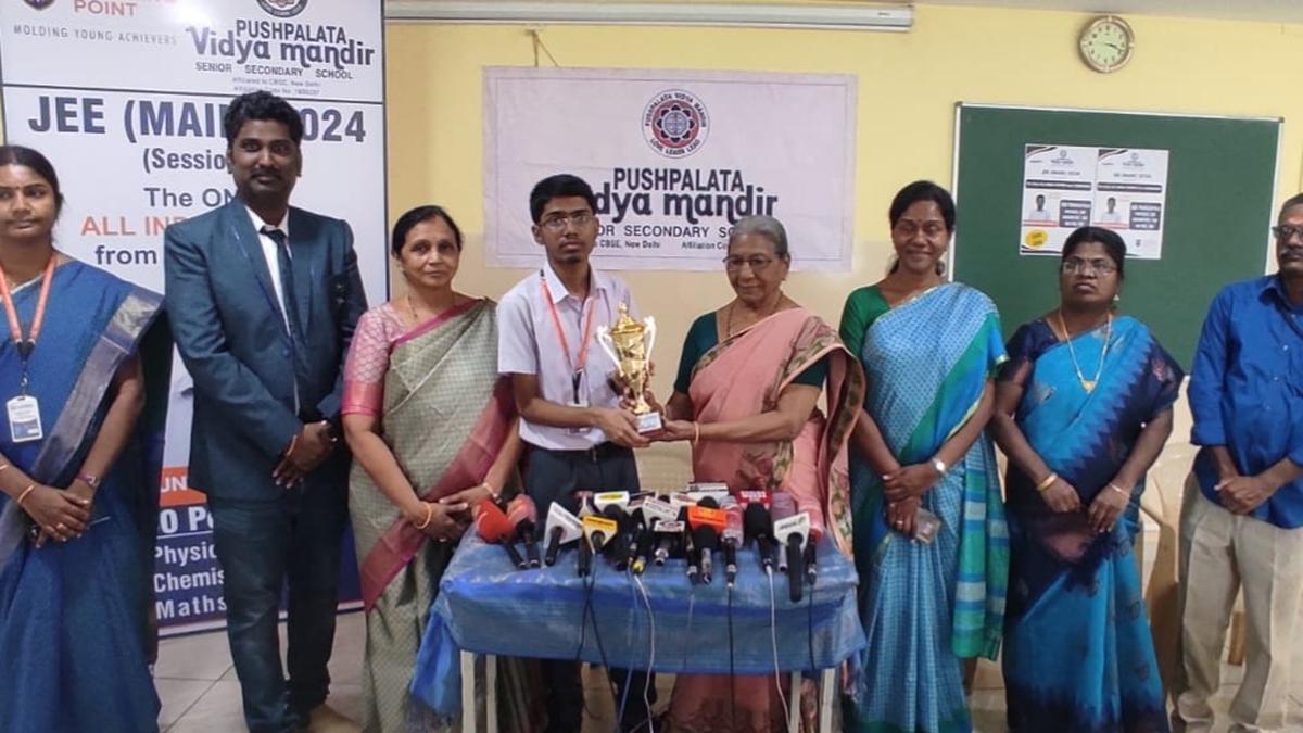 Tirunelveli student is JEE (Main) topper; scores cent percentile
