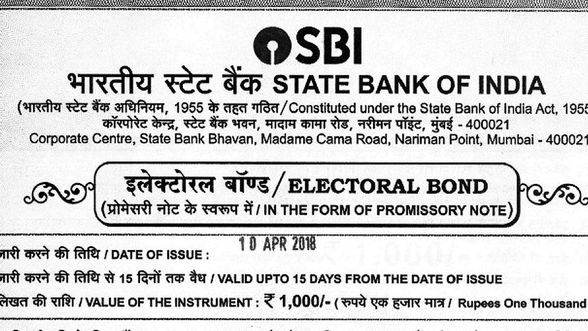 ADR says it will oppose SBI plea on electoral bonds - The Hindu