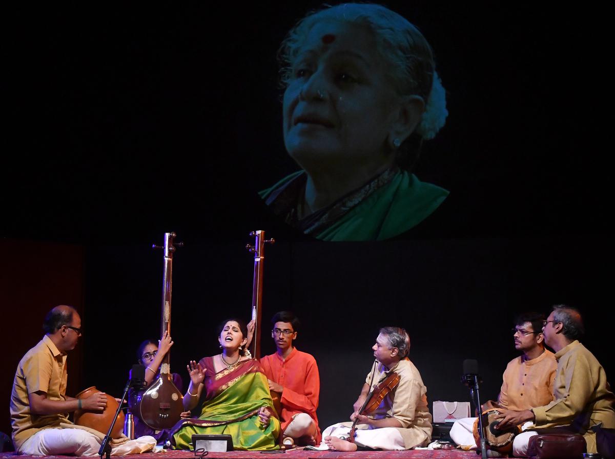 Shubhada - remembering M.S. Subbulakshmi  birth anniversary, carnatic vocal concert, by Amritha Murali, with R.K.Shriramkumar (violin), K. Arunprakash (Mrindangam), Anirudh Athreya (kanjira), N. Guruprasad (ghatam) at Asian College of Journalism Campus in Chennai on Friday. 