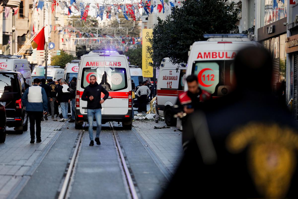 At least one dead in blast in central Istanbul